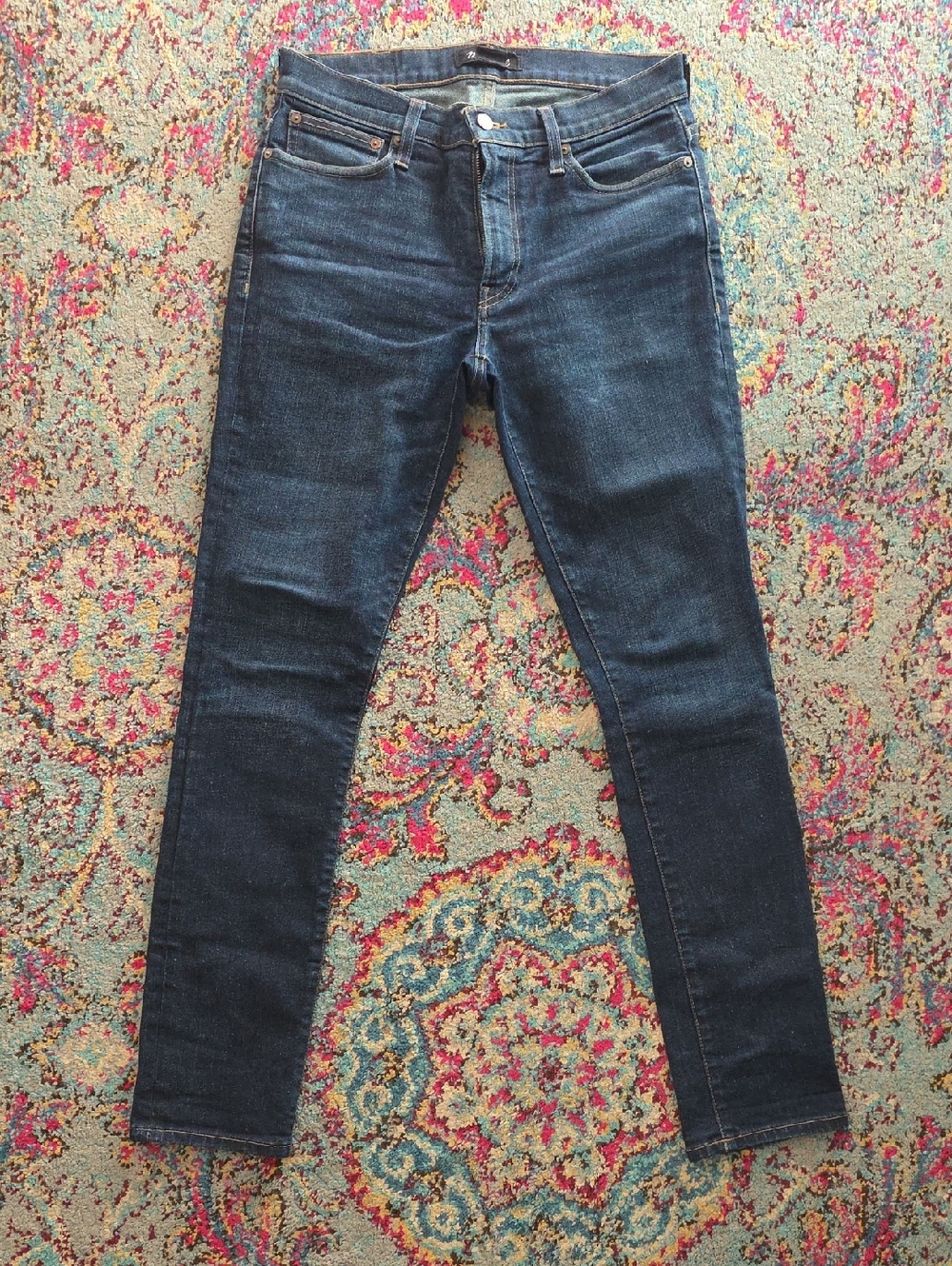 Madewell Dark Blue Denim Jeans with Contrast Stitching